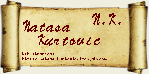 Nataša Kurtović vizit kartica